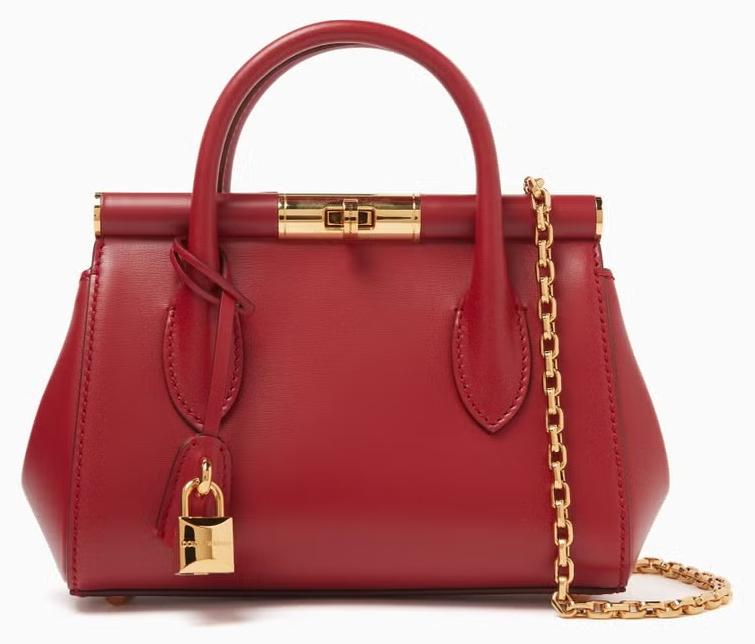 D&G Dolce  Gabbana Marlene Top-handle Bag, Women's Tote Bag, Women's Hand Bag, Women's Shoulder Bag, Women's Cross Body Bag, Women's Travel Bag, Red-24cm - Image 1